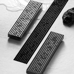 YOTO Modern Rectangle 304 Stainless Steel Floor <strong>Drain</strong> Linear <strong>Channel</strong> Strainer Tile Insert for Bathroom Kitchen - Product Image 3