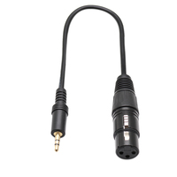 Câble adaptateur coaxial XLR 3 broches femelle vers TRS 3,5 mm mâle avec gaine en PVC pour microphones et équipements d'enregistrement