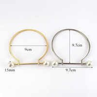 Poignées en forme de perles pour sac à main, 1 pièce, fermoir carré, accessoire matériel de quincaillerie, décoration, bf 227