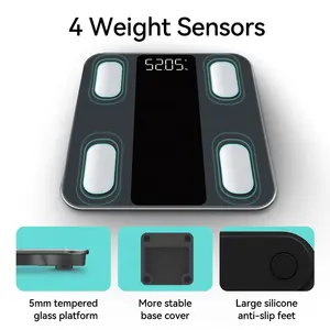 Schlussverkauf intelligente Mini-Größenwaage für den Körper bluetooth-aktivierte persönliche elektronische Waagen ABS-Kunststoff-LED OEM anpassbar - Product Image 4