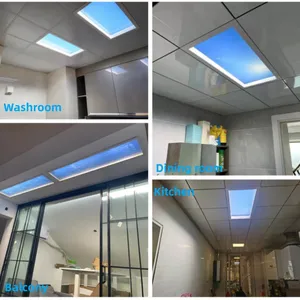 Moderne encastré Smart Home Led Bleu Skylight Lumières Artificielle Led Ciel Plafond Panneau lumineux Intérieur Logement chambre à coucher