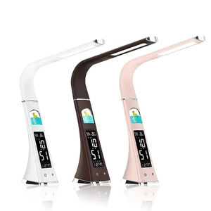Lámparas de Mesa portátiles con <span class=keywords><strong>pantalla</strong></span> LCD, luces de noche para escritorio de oficina, dormitorio, sala de estudio, con despertador, lámpara de lectura LED de temperatura - Product Image 1