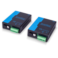 Kit d'extension de fibre optique DMX512 à 2 canaux PKnight, paire émetteur/récepteur, bloc terminal 7 broches, boîtier en fer, portée 2-100 km