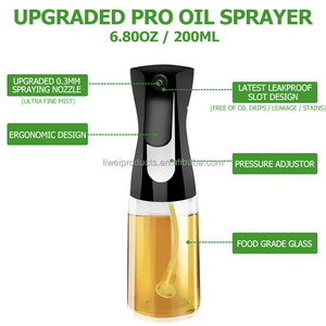 Bouteille vide d'huile d'olive pour la <span class=keywords><strong>cuisine</strong></span>, la cuisson au barbecue, la pâtisserie, vaporisateur d'huile, distributeur d'huile, vaporisateur d'huile d'olive <span class=keywords><strong>de</strong></span> 200 ml pour la <span class=keywords><strong>cuisine</strong></span> quotidienne - Product Image 3