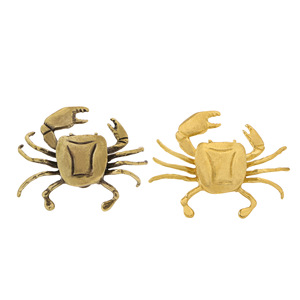 Ganchos y colgadores de pared creativos de latón con forma de cangrejo <span class=keywords><strong>Fiddler</strong></span>, bonitos accesorios para muebles - Product Image 5
