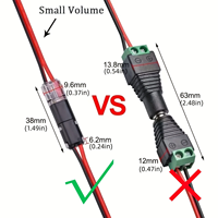 Connecteur de câblage électrique bidirectionnel, connecteur rapide pour LED, connecteur de câblage universel à 2 broches avec boucle de verrouillage