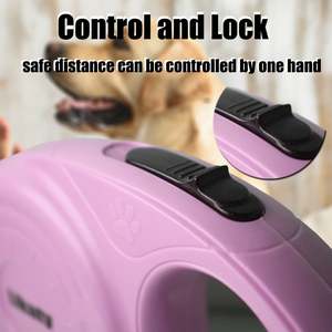 Correa retráctil para perros de alta resistencia, Likaty 10Ft correa para caminar fuerte y duradera S L perros de hasta 30/45 libras correas de agarre antideslizantes para - Product Image 4