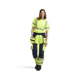 BLAKLADER - 711825133389D21 Pantalón Softshell Hi-Vis para Mujer Amarillo/Azul Marino-EAN 7330509877739 ROPA DE TRABAJO DE LA HI-VIS - Product Image 3