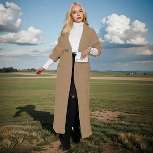 Bestseller Manteau à poches torsadées Automne Hiver Nouveauté pour la mode féminine européenne et américaine Veste élégante <span class=keywords><strong>Cardigan</strong></span> décontracté - Product Image 4
