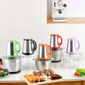 automatic home 2 switches electric bowl, chopper yam pounder machine meat grinder slicers/