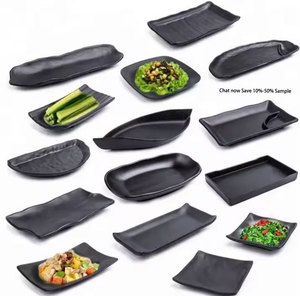 HCMA Japanese A5 A8 Dinnerware Sushi Restaurants Menai <strong>Plastic</strong> Melamine <strong>Rectangular</strong> Salad Dessert Steak Dish <strong>Plate</strong> Food Safe - Product Image 2