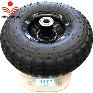 Fabricante 10 pulgadas 4,10/3,50-4 neumáticos llenos de aire camión de mano rueda neumática inflable de goma Dolly carrito ruedas - Product Image 3