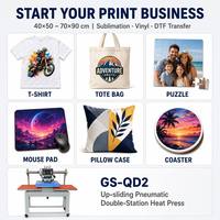 Plaque chauffante prix automatique 16X24 pneumatique Double t-shirt presse à chaud Machine transfert impression