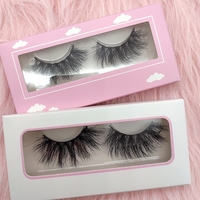 Faux cils 3D en vison synthétique, lot de 5 paquets vides, ensembles de cils en gros, emballage naturel, 20 paires de cils en soie