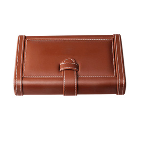 Boîte de rangement portable pour cigares en bois, avec revêtement en cuir, en bois massif, avec fermoir en cuir, vente en gros - Product Image 2