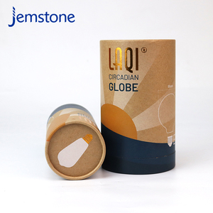 Custom Design Eco Friendly Bulb Cardboard <b>Tube</b> Packaging Premium Paper <b>Tube</b> Cylinder Box with Gold Stamping Logo and Paper Inlay - Product Image 2