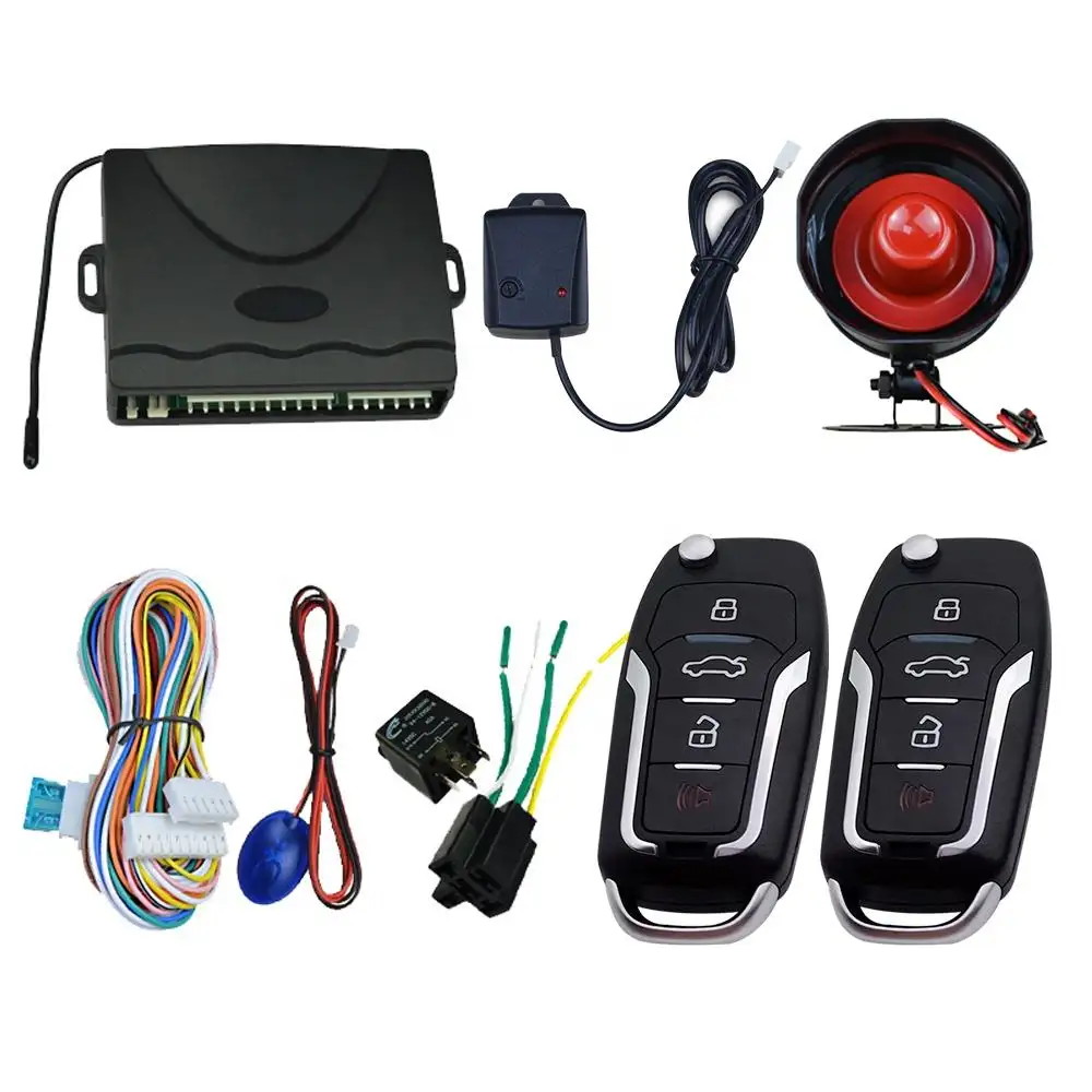 12V Universal-Auto alarmsystem Anti-Hijacking-Zentral verriegelung system Einweg-Smart-Keyless-Entry-Car-Sicherheits system