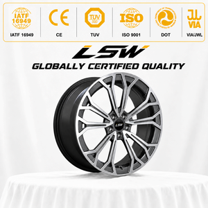 LS8122 5x112 5x114.3 PCD ล้อแม็กซ์รถยนต์แบบฟอร์จ ขนาด 18-22 นิ้ว LS8122 สีเทาปืน ขอบกลึง สำหรับ Audi BMW Mercedes - Product Image 3