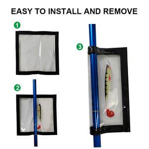 Isca De Pesca Envoltórios Limpar PVC Isca Cobre Cobertura De Isca De Pesca Facilmente Veja Iscas Gancho De Pesca Cobre Armazenamento De Isca - Product Image 3