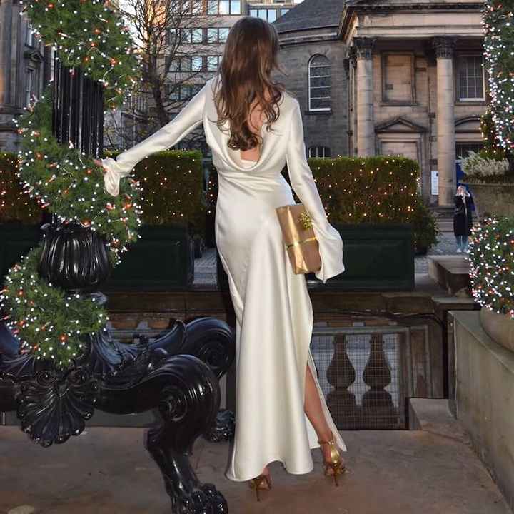 Elegant Women's Autumn Evening Dress Backless Long Sleeve Solid Satin Split Maxi Dress Femme Chic Slim Party Dresses