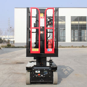 Hidrolik elektrik mengangkat pekerjaan udara Platform satu kolom bergerak aluminium Aloi Platform mengangkat perancah mengangkat - Product Image 5