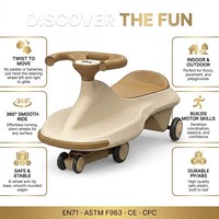 Voiture à bascule Arolo pour enfants avec roues lumineuses en PU pour garçons et filles, intérieur et extérieur