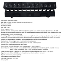 Outdoor 12 x 60W RGBW IP65 Wasserdichter Pixel-Beam mit unendlichem Zoom, Welleneffekt, DMX Snake Swing LED Bar Moving Head Light