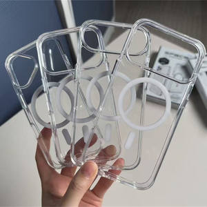 Funda protectora para móvil anticaída galvanizada magnética de espacio de acrílico transparente para <span class=keywords><strong>Iphone</strong></span> <span class=keywords><strong>iPhone</strong></span> 17 Air Pro Max - Product Image 2