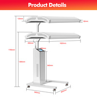 Equipo de Belleza para Spa Médico, Panel de Terapia de Luz Roja, Panel de Terapia de Luz LED de Cuerpo Completo, Máquina de Luz PDT de 300mW/cm