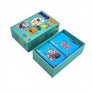 Boîte rigide personnalisable en carton pour cartes de jeu, couvercle Ciel et Terre, pour appareil photo d'enfant, en carton gris rectangulaire, pour cadeau et artisanat - Product Image 1