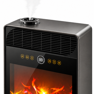 Chimenea Eléctrica Independiente con Efecto de Llama 3D, Luz Ambiental Decorativa, Calentador de Espacio para Dormitorio u Oficina - Product Image 5