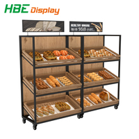 Vitrine à pain, équipement de magasin de boulangerie, présentoir à pain, étagère à pain en bois populaire
