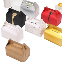 Boîte à gâteau roulé personnalisée avec fenêtre transparente, design en forme de gable et poignée, idéale pour les cadeaux
