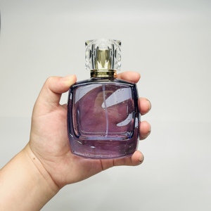 Chất Lượng Cao Đặc Biệt Màu Tím Nước Điểm Phun Nước Hoa Chai Thủy Tinh Với Nắp Nhựa Và Nhôm Bơm - Product Image 4