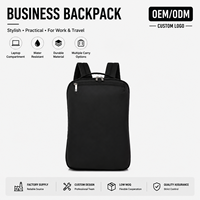 Mochila de Nailon para Computadora, Moderna, Resistente al Agua y de Diseño Simple. Bolso de Hombro Doble Adecuado para Negocios y Actividades al Aire Libre