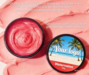 Cosmétique Coréen Cerise Pastèque Extrait de Fruit Naturel Gel de Bronzage Crème Noire Lotion Gel de Bronzage Huile de Carotte - Product Image 1