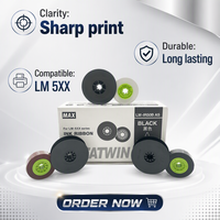 Pita Printer nomor senar MAX asli pita LM-IR300B-AS/IR50B-AS 370/380/550A pita karbon hitam