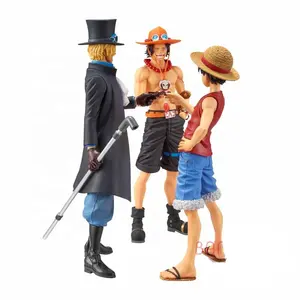 Anime One Pieced 20cm Figure Toy Luffy Ace Sabo Brothers Statue Figures Collectible Model Decoration Toy Figurine Christmas Gift