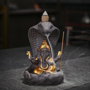 Brûleur d'<span class=keywords><strong>encens</strong></span> <span class=keywords><strong>cascade</strong></span> Ganesha, décorations bouddhistes et hindoues, fontaine de fumée à refoulement pour cônes d'<span class=keywords><strong>encens</strong></span> - Product Image 5