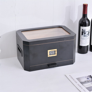 Humidor à cigares en bois massif multi-couches grande capacité avec hygromètre pour usage domestique - Product Image 4