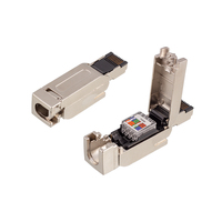 CAT6A 8P8C connecteur Ethernet RJ45 métallique à protection mâle IPC AWG22 AWG24