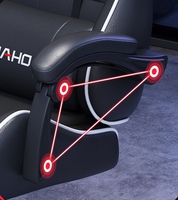 Chaise de jeu ergonomique en cuir Pu pour hommes Support dorsal pivotant Massage de haute qualité Chaises de jeu confortables pour dormir