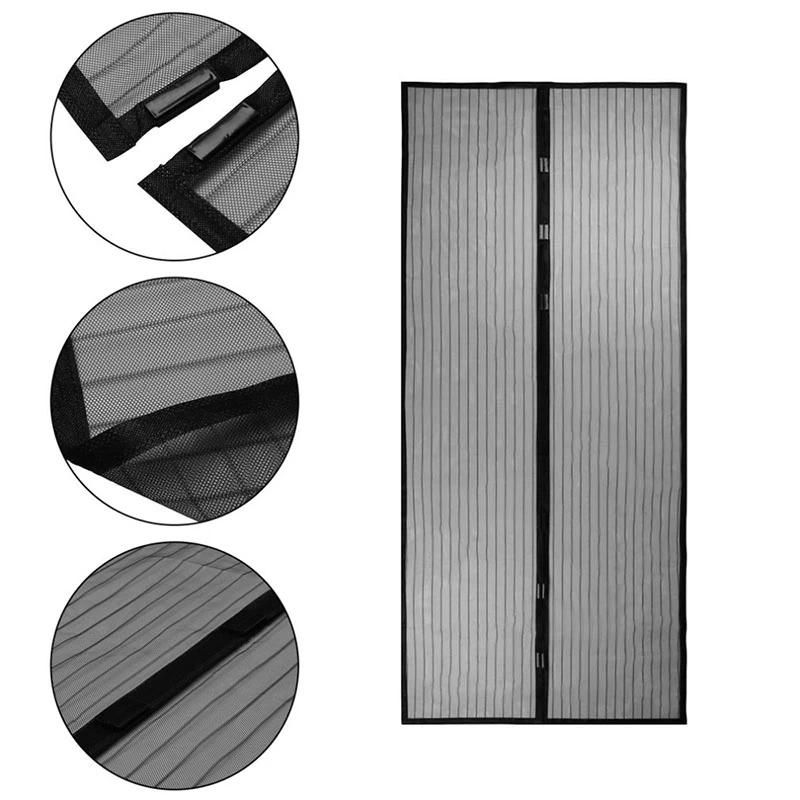 Новые Завязки для штор, магнитная мощная москитная сетка для двери, Москитная занавеска