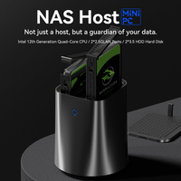 Mini PC Linux con Router NAS N150 de 20V, RAM DDR4, M.2 NVME HD, DP Tipo-C, Pantalla, Red Ethernet Dual de 2.5G, Microcomputadora