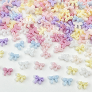 <span class=keywords><strong>Mini</strong></span> nœuds pour nail art, accessoires mignons et doux couleur <span class=keywords><strong>macaron</strong></span>, polyvalents, petits nœuds tridimensionnels en résine, accessoires DIY pour ongles. - Product Image 1