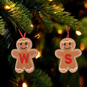 Décoration de Noël en forme d'homme en pain d'épices, pendentif pour arbre de Noël, ornements à suspendre pour la maison, bonhomme festif en forme de biscuit - Product Image 3