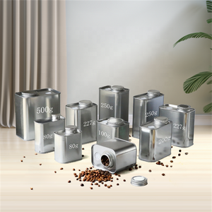 Bán buôn in ấn thiết kế cấp thực phẩm kín vòng màu đen Matte tins tùy chỉnh cà phê <span class=keywords><strong>tin</strong></span> có thể trà kim loại tins container với nắp - Product Image 4