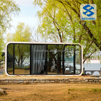 Mini-maison moderne préfabriquée à deux étages de 11800 mm, maisonnette solaire modulaire à deux niveaux, cabane préfabriquée portable en conteneur