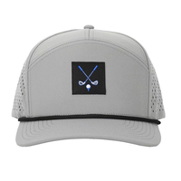 Logotipo personalizado de alta calidad 7 paneles papá sombrero poliéster deporte OEM bordado láser corte agujero gorra de béisbol
