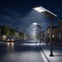 Lampadaire solaire intégré FX60W-PLUS 190LM/W Bridgelux 5050 avec batterie LiFePO4, gradation DALI, étanchéité IP66, 6000K, en aluminium